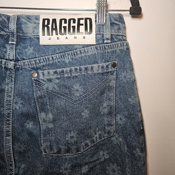 Floral Patterned Blue Jeans - Picture 10 of 12